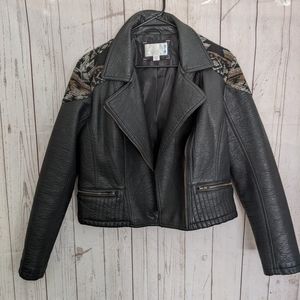 Faux leather jacket